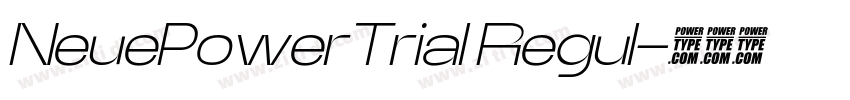 NeuePowerTrial Regul字体转换